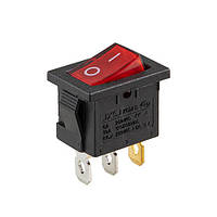 Перемикач on-off з підсвічуванням 12V квадратний 3pin червоний арт.YJ-WH05R (YJ-WH05R)