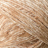 Avanti Yarn PUFFY (Аванті Ярн Пуффі) № 869 бежевий (Пряжа велюр, нитки для в'язання), фото 2