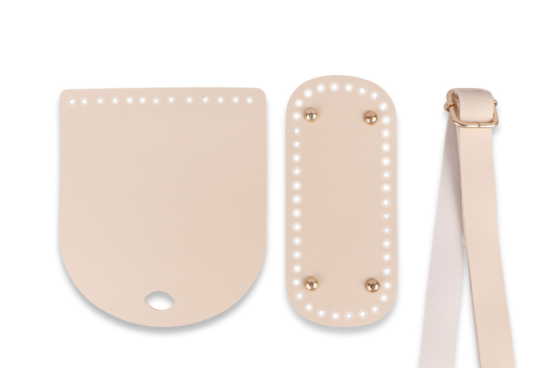 Набір для сумки з екошкіри, кремовий, фото 1