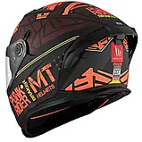 Мотошолом MT BRAKER SV PUNK RIDER B5 Matt Red, фото 3