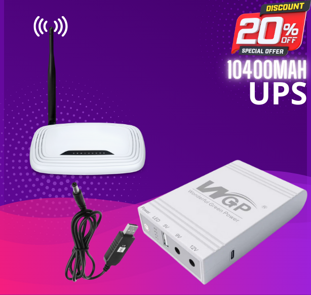 Ибп для роутера бесперебойник для роутера 10400mAh Бесперебойное ...