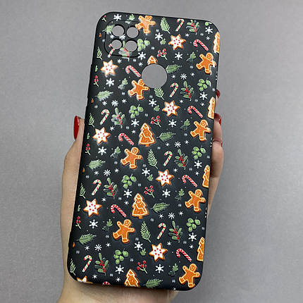 Чохол для Xiaomi Redmi 9C новорічний чохол на телефон сяомі редмі 9с чорний FNC, фото 1