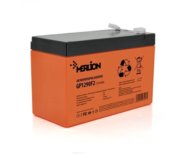 Акумуляторна батарея Merlion gp1290F2 12v 9 Ah ( 150 x 65 x 95 (100) ) Orange