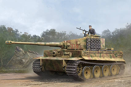 Pz.Kpfw.VI Ausf.E Sd.Kfz.181 Tiger I (Medium Production) w/ Zimmerit. TRUMPETER 09539, фото 1