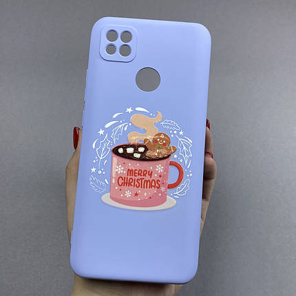 Чохол для Xiaomi Redmi 9C новорічний чохол на телефон сяомі редмі 9с бузковий FNC, фото 1