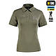 M-Tac літня жіноча військова футболка поло олива з велкро панелями для шевронів 65/35 Lady Army Olive - фото 3 - id-p2288321770