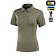 M-Tac літня жіноча військова футболка поло олива з велкро панелями для шевронів 65/35 Lady Army Olive - фото 2 - id-p2288321770