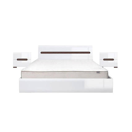 Комплект модульний в спальню ВМК (БРВ) Ацтека N77868 Білий + Білий глянець (GRB-1648)