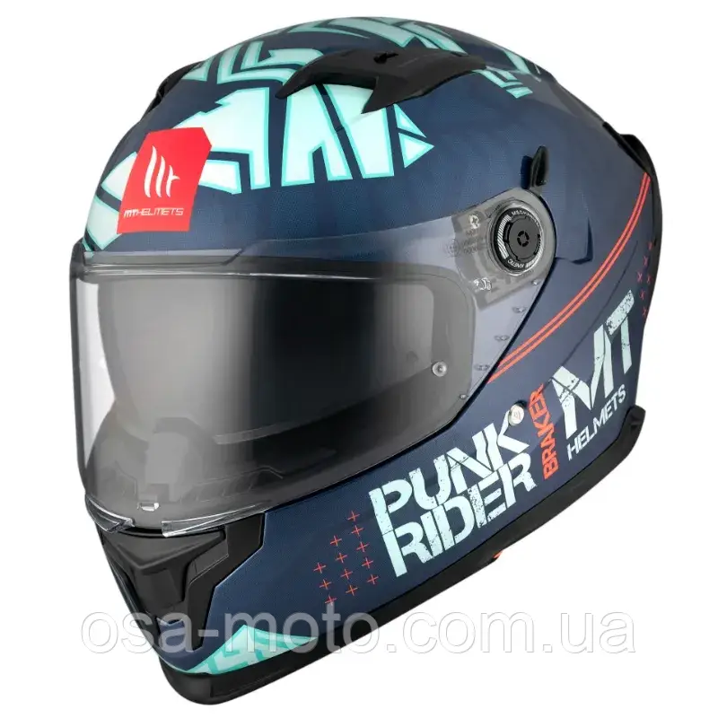 Мотошолом MT BRAKER SV PUNK RIDER C7 Gloss Blue