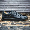 Чоловічі шкіряні кеди (натуральна шкіра) демісезонні чорні, чоловіче взуття весна осінь, розміри 40-48, фото 4