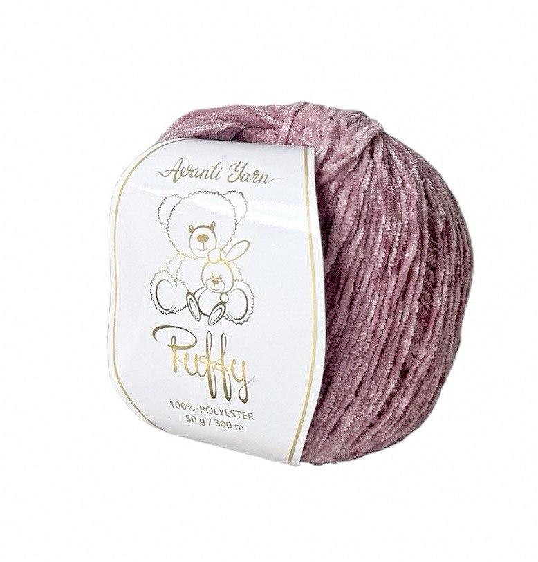 Avanti Yarn PUFFY (Аванті Ярн Пуффі) № 504 суха троянда (Пряжа велюр, нитки для в'язання)