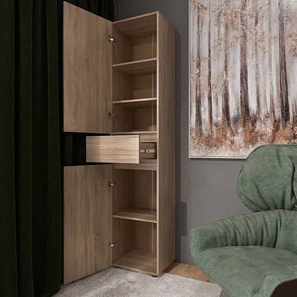 Пенал з висувним ящиком Еверест Лайт ПЛ-1 Дуб сонома 45х38х208 см