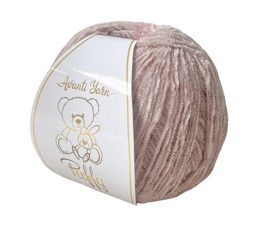 Avanti Yarn PUFFY (Аванті Ярн Пуффі) № 544 пудра (Пряжа велюр, нитки для в'язання), фото 1