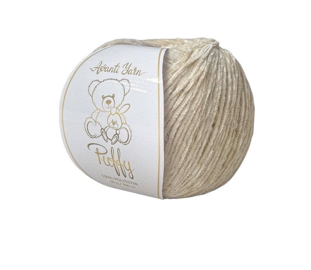 Avanti Yarn PUFFY (Аванті Ярн Пуффі) № 550 світлий беж (Пряжа велюр, нитки для в'язання)