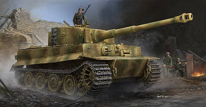 Pz. Kpfw. VI Ausf. E Sd. Kfz. 181 Tiger I (Late Production) w/Zimmerit. TRUMPETER 09540, фото 1