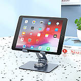 Тримач настільний Hoco PH52 Might metal rotating Metal gray, фото 7