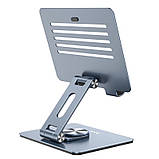 Тримач настільний Hoco PH52 Might metal rotating Metal gray, фото 9