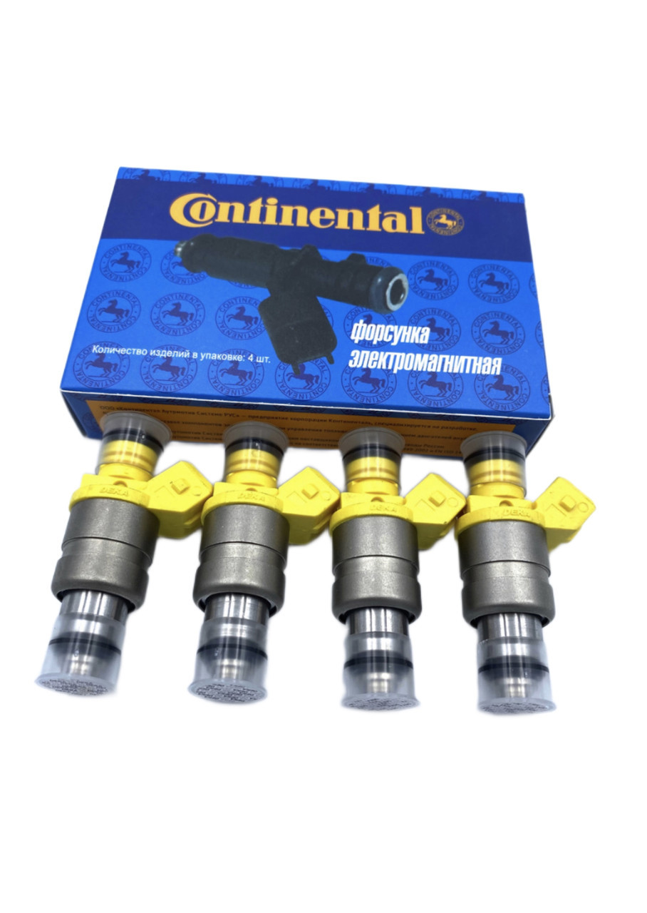 Форсунка паливна Siemens товста жовта для ваз 2110 2123 1118 (VAZ20734SHORT) kL., фото 1