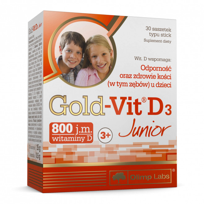 Вітаміни та мінерали OLIMP Gold-Vit D3 Junior, 30 пакетиків EXP