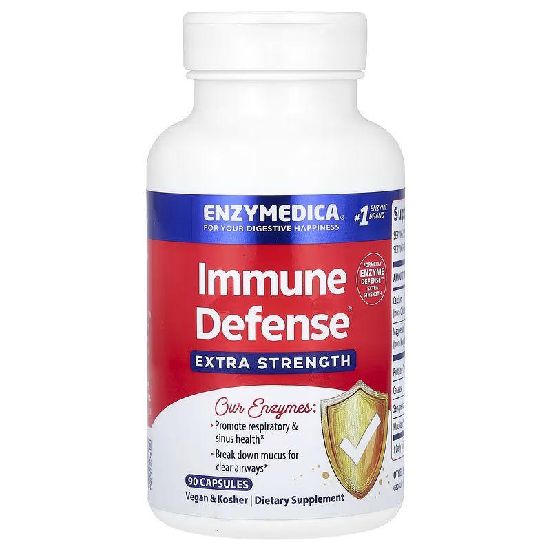 Натуральна добавка Enzymedica Immune Defense Extra Strength, 90 капсул EXP