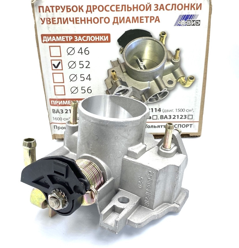 Дросельна заслінка OEM для ваз 1117 1119 2104 2107 2108 2115 2170 2172 52 мм (2112-1148010-12-52) kL., фото 1