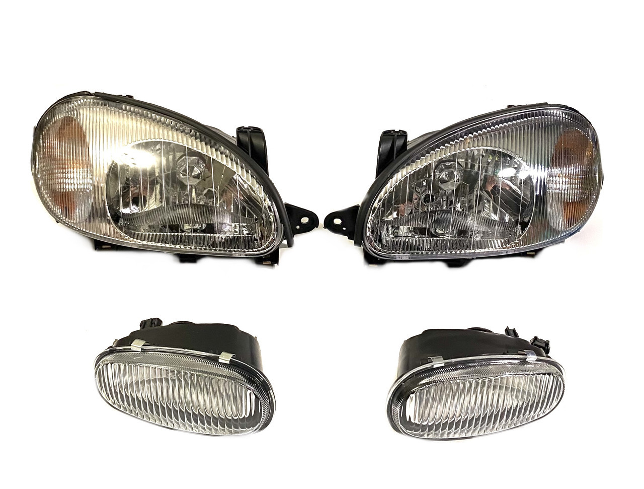 Комплект передньої фари під електро коректор і протитуманні фари Daewoo Lanos Sens (LanoslLight01) kL., фото 1