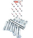 Болт 12 70 80 150 реактивних тяг БЕЛЕБЕЙ для ваз 2101 2102 2103 2104 2105 2106 2107 з гайками kL., фото 2