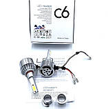 Комплект автомобільних LED ламп C6 H1 12v 24v 6500K (5537) kL., фото 2