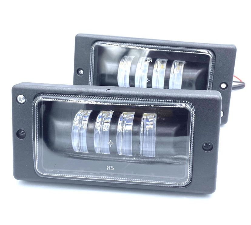 Протитуманні фари з лінзою для ваз 2110 2111 2112 2114 2115 4 лінзи Протитуманна фара в бампер LED kL., фото 1