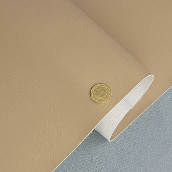 Шкірзамінник кремовий Maldive 087 на тканинній основі для перетяжки меблів, ширина 1.40 м