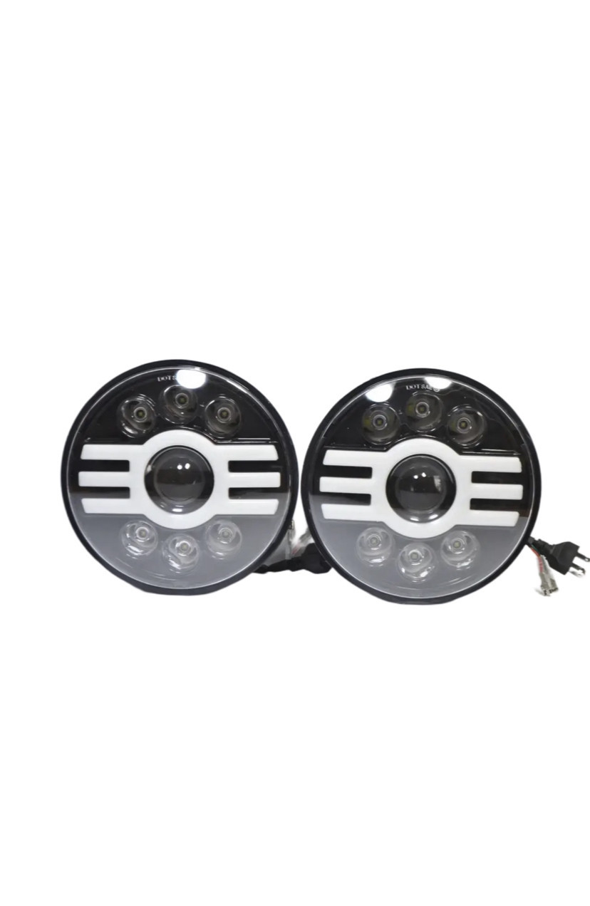 Передні фари LED для ваз 2101 2121 21213 Газ 24 Уаз 7 дюймів 150 Ватт кт 2 шт (LEDM156112) kL., фото 1
