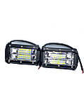Фара LED прямокутна 72W 24 діода 133 мм універсальна комплект 2 штуки (KTLV02-03) kL., фото 3