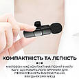 Мікрофон петличний для телефону бездротовий bluetooth петличка на одяг професійна Lugi, фото 4