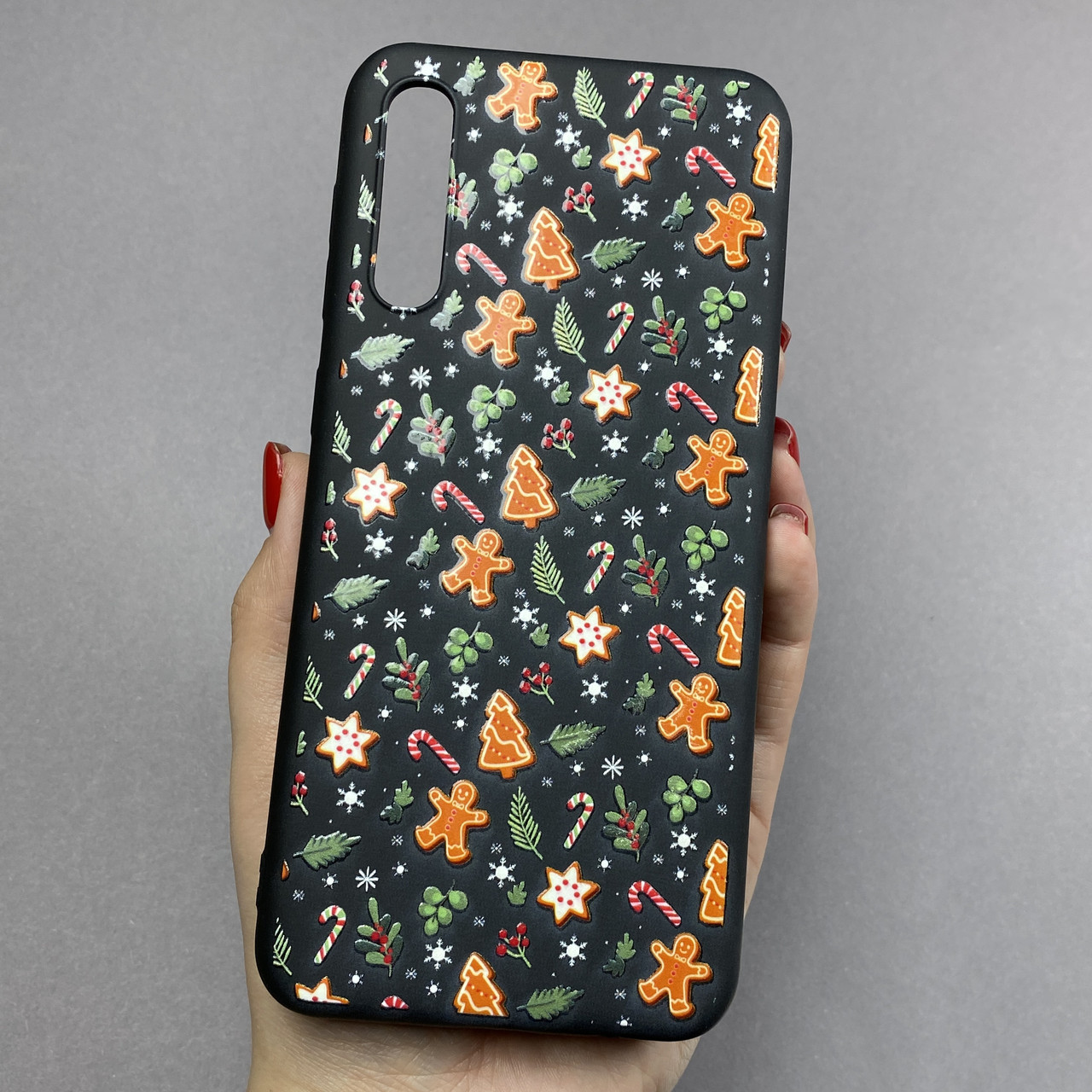 Чохол для Samsung Galaxy A50s новорічний чохол на телефон самсунг а50с чорний FNC