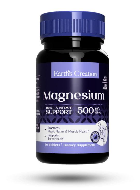 Вітаміни та мінерали Earth‘s Creation Magnesium 500 mg, 60 таблеток EXP