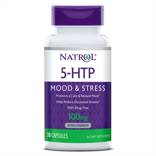 Амінокислота Natrol 5-HTP 100 mg, 30 капсул EXP