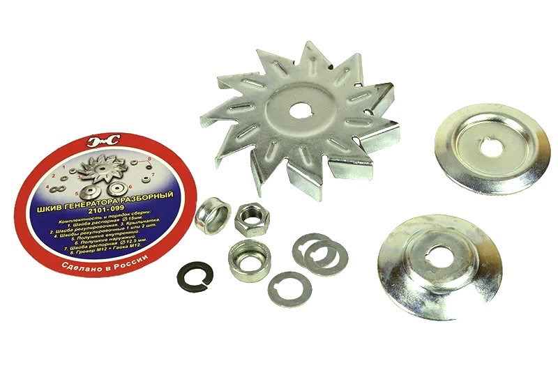 Шків генератора для ваз 2101 2102 2103 2104 2105 2106 2107 2108 2109 21099 розбірний kL., фото 1