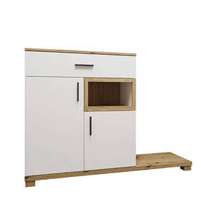 Комод 2Д1Ш Монте артісан/білий Сокме