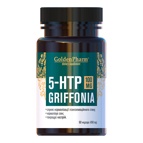 Амінокислота Golden Pharm 5-HTP, 60 вегакапсул EXP