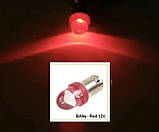 Світлодіодна лампа червона BA9S T10 12В (BA9ST1012В) kL., фото 3