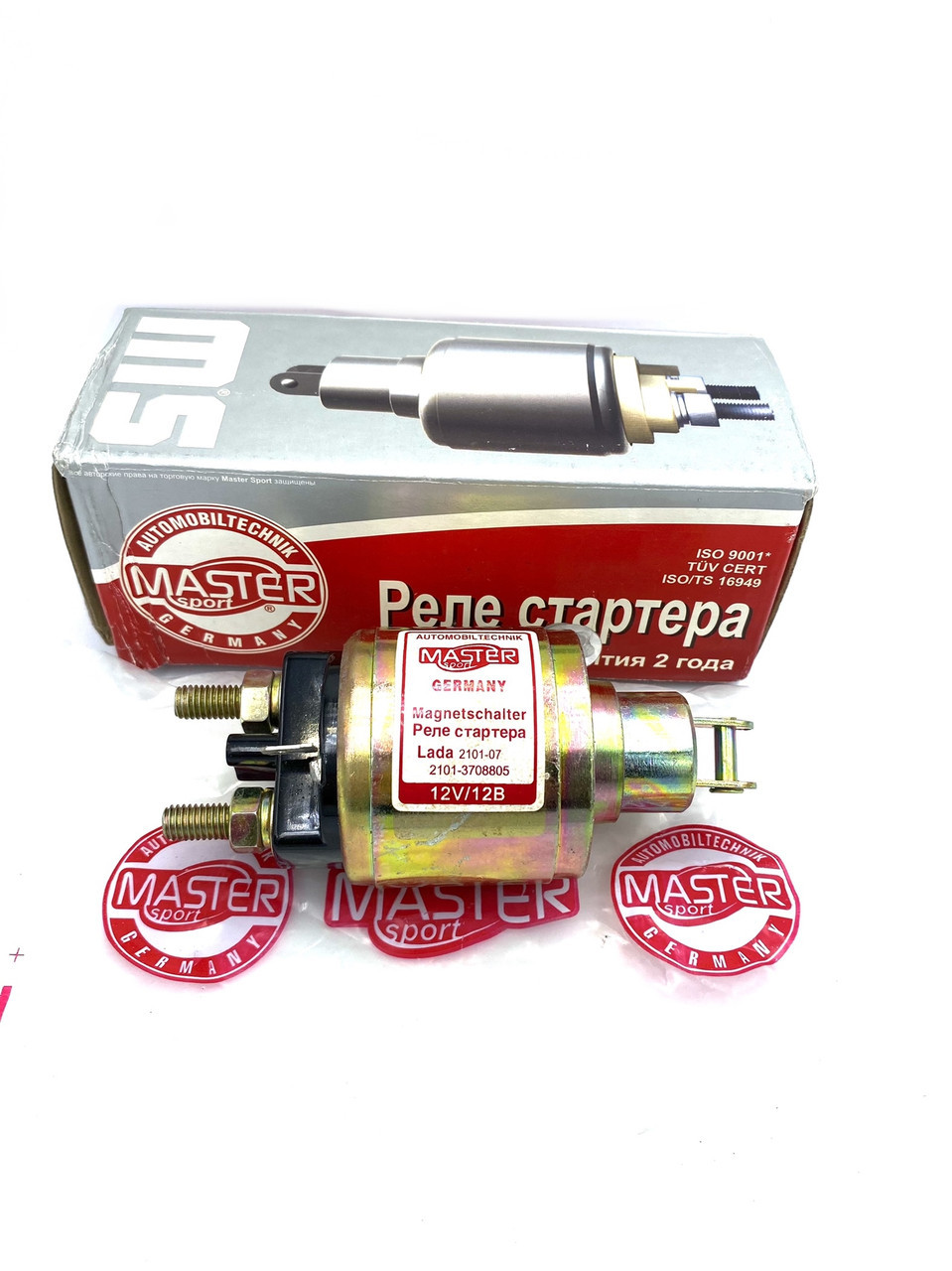 Реле стартера Master Sport для ваз 2108 2109 21099 нового зразка (2101-3708805) kL., фото 1