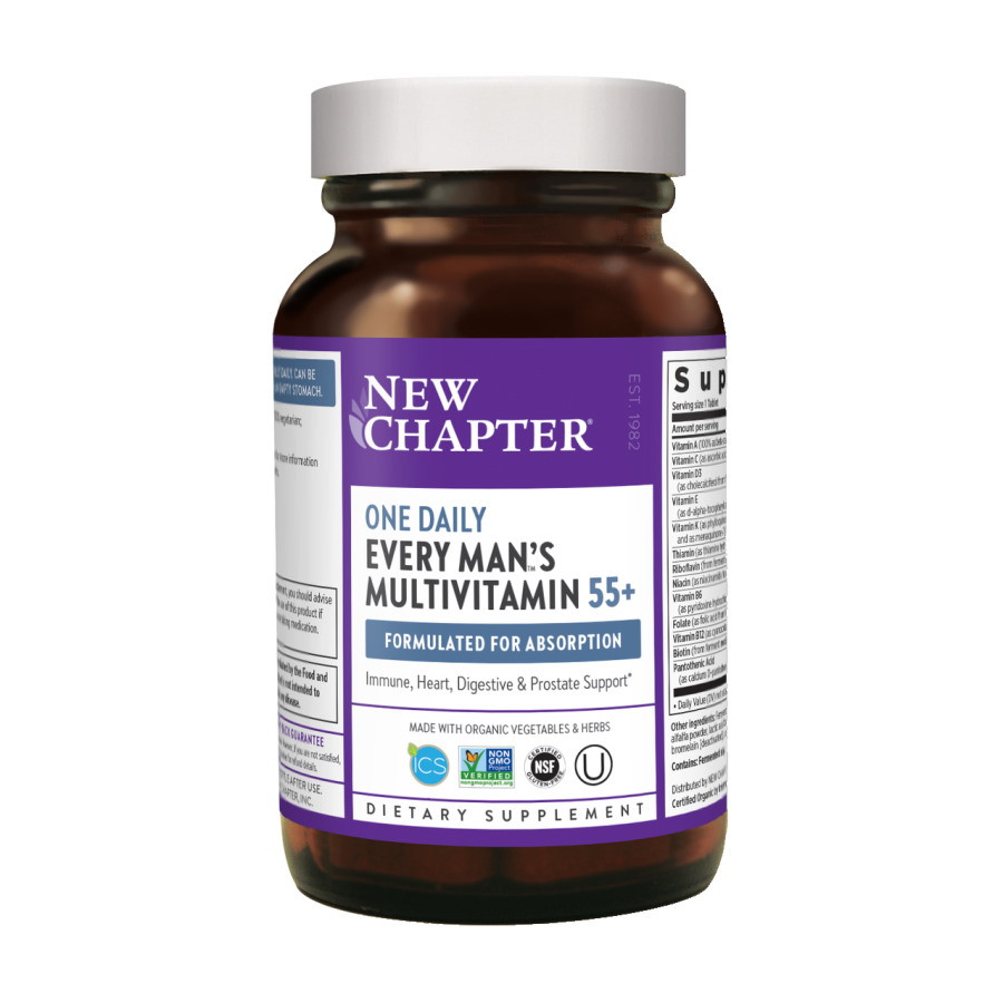 Вітаміни та мінерали New Chapter Every Men's One Daily 55+ Multivitamin, 72 таблеток EXP