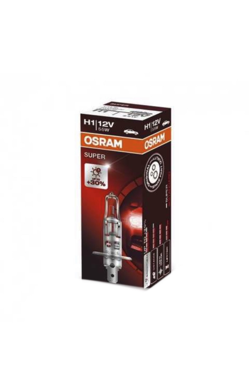 Галогенні лампи Osram Super H1 12V 55W (64150SUP-FS) kL., фото 1