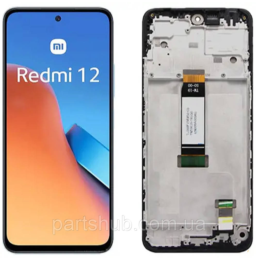 Дисплей Xiaomi Redmi 12, Poco M6 Pro 5G з тачскріном з рамкою
