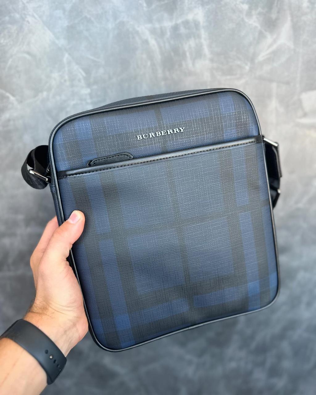 Чоловіча синя Сумка Месенджер Burberry