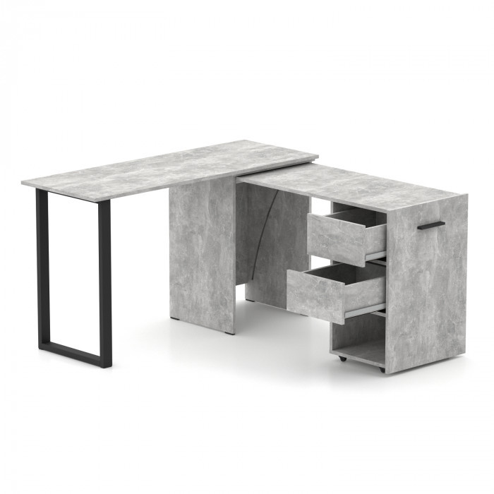 Стіл-трансформер Hobana Jambo з 2 шухлядами (Ательє світлий) ТМ Knap Knap