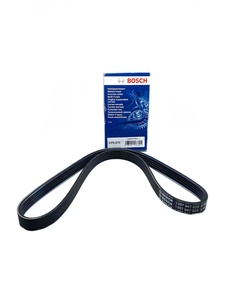 Ремінь генератора Bosch Daewoo Lanos 1.5 5PK875 (1 987 947 829) kL., фото 1