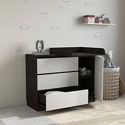 Комод пеленальний Ф3+1Д 120см Венге+білий