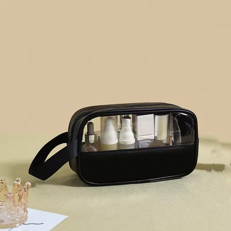 Косметичка-органайзер жіноча, водонепроникна для ванни, дорожня, чорна, фото 1