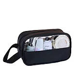 Косметичка-органайзер жіноча, водонепроникна для ванни, дорожня, чорна, фото 5